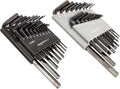Allen Wrench/Hex Key Set, SAE & Metric Sizes, Chrome Vanadium Steel, 2 Organized Holders, 36-Piece Set