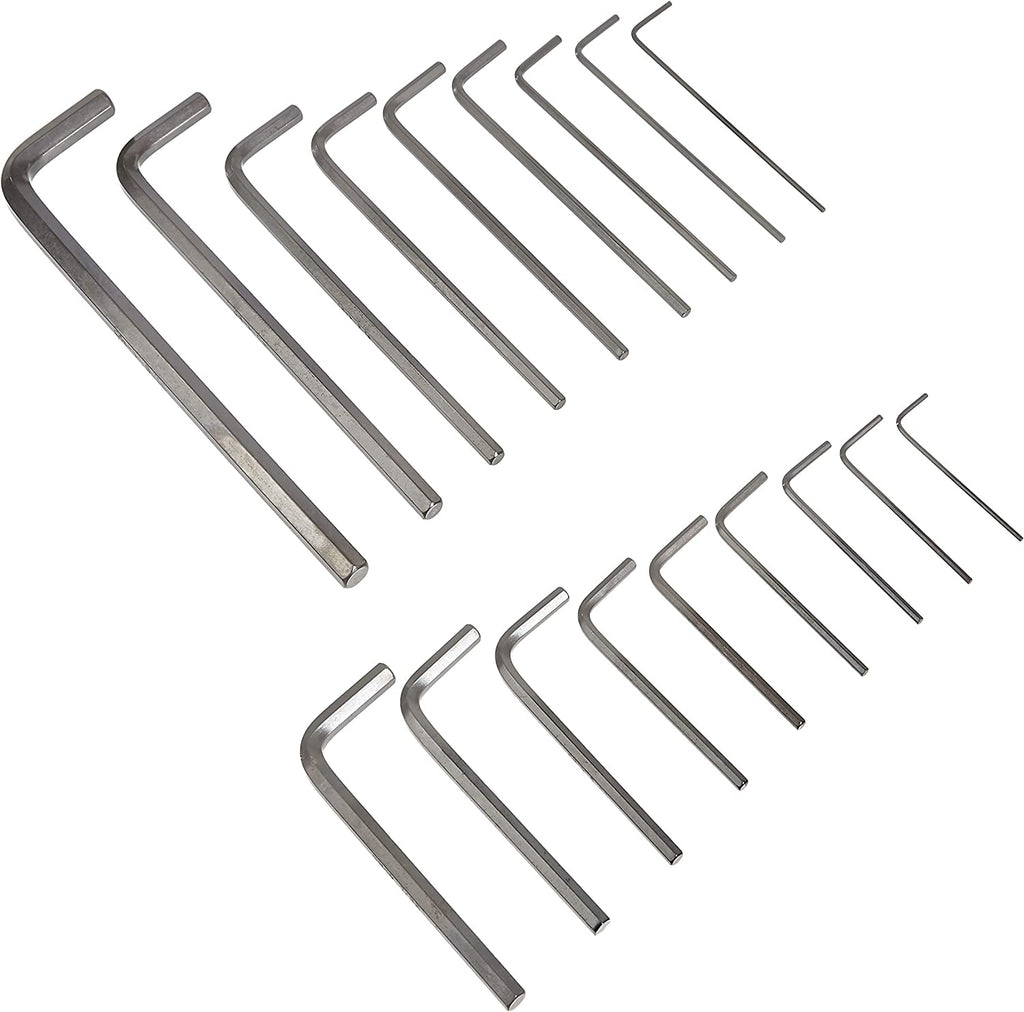 Allen Wrench/Hex Key Set, SAE & Metric Sizes, Chrome Vanadium Steel, 2 Organized Holders, 36-Piece Set